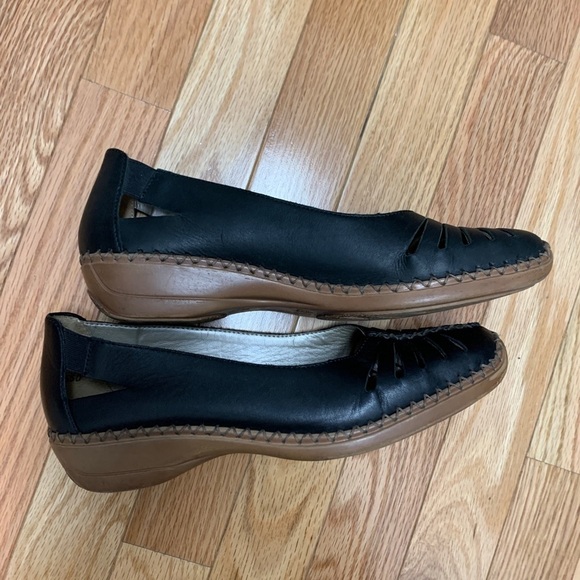 Remonte Wedge Slip-on Closed Toe Summer Pump Black Size 38‎ - Picture 3 of 4